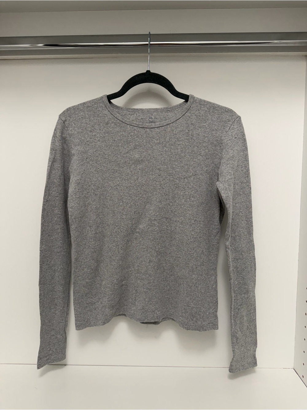 Brandy Melville Gray Crewneck Long-Sleeve Shirt
